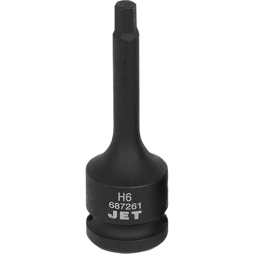 Impact Socket Bits, Hex, 6 mm x 1/2" Drive Seaboard Timber Mart