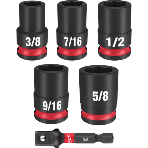 Shockwave Impact Duty SAE Socket Set, 6 Pcs, Impact, 3/8" Drive Size Seaboard Timber Mart