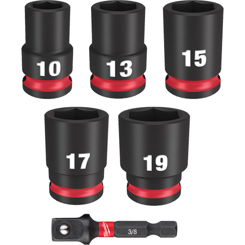 Jeu de douilles m&eacute;triques &agrave; 6 pans Shockwave Impact Duty, 6 Mcx, Chocs, Prise de 3/8" Seaboard Timber Mart