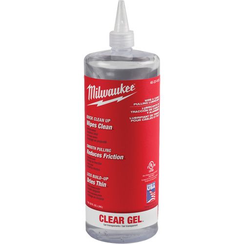 Gel lubrifiant transparent pour tirer les fils & c&acirc;bles, Bouteille pressable Seaboard Timber Mart
