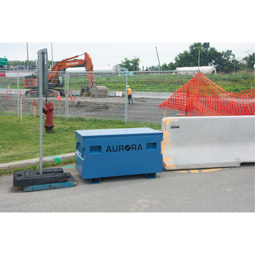 Coffre &agrave; outils de chantier, 48" x 24" x 27-3/5", Acier, Bleu Seaboard Timber Mart