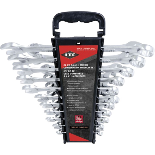 ICW-22SM Wrench Set, Combination, 22 Pieces, Imperial and Metric Seaboard Timber Mart