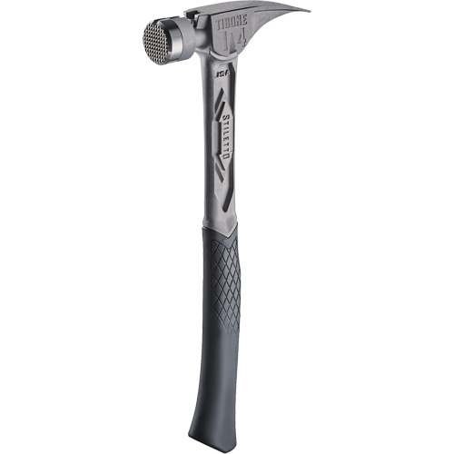 Marteau de charpente en titane meul&eacute; TIBONE, 14 oz, Prise en Acier plein, 15-1/4" lo Seaboard Timber Mart