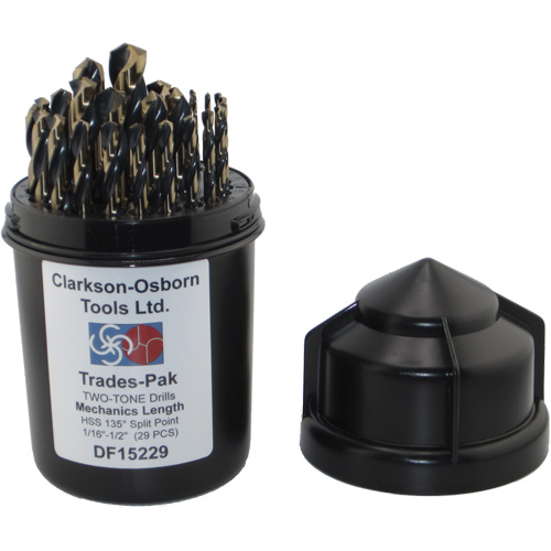 Two-Tone 29-Piece Mechanic's Drill Set, High Speed Steel Seaboard Timber Mart