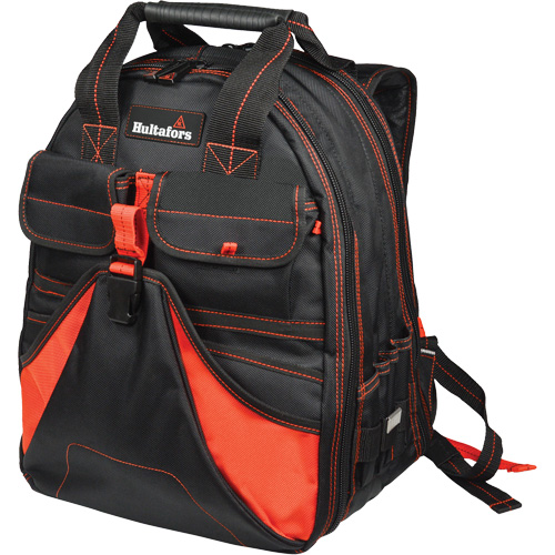 Deluxe Tool Backpack, Black/Red, Ballistic/Polyester Seaboard Timber Mart