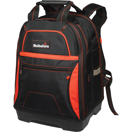 Molded Base Bottom Tool Backpack, Black/Red, Ballistic/Polyester Seaboard Timber Mart