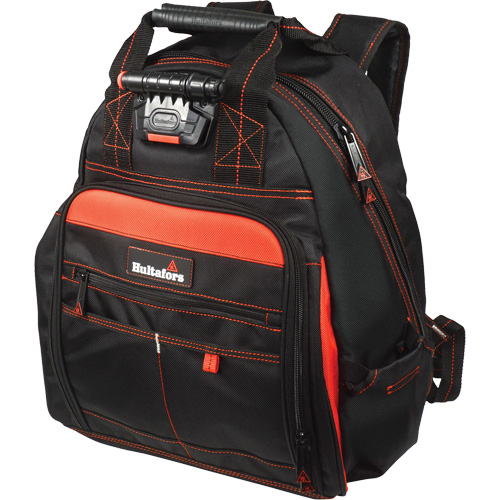 Lighted Tool Backpack, Black/Red, Ballistic/Polyester Seaboard Timber Mart
