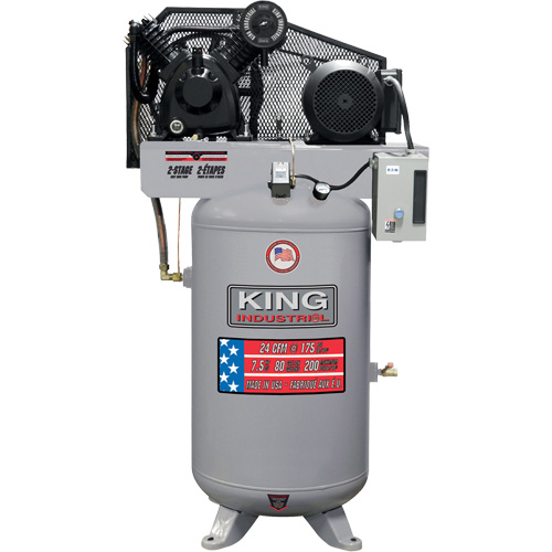 2-Stage Air Compressor, 80 Gal. (96 US Gal) Seaboard Timber Mart