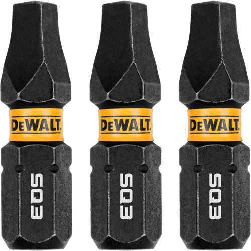 3-Piece FLEXTORQ&reg; Impact Screwdriving Bits, Square, #3, 1/4" Drive Seaboard Timber Mart