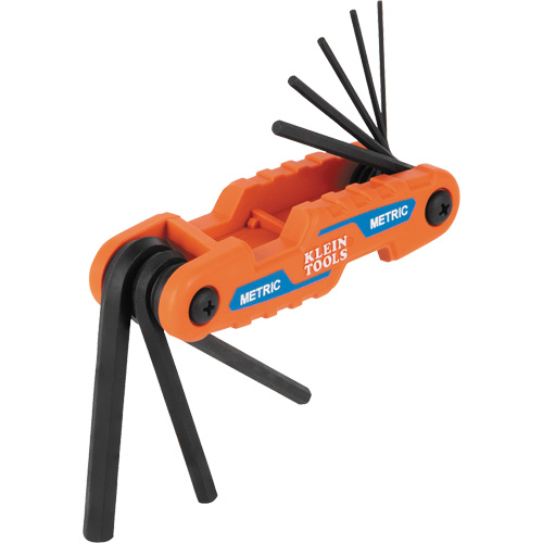 Jeu de cl&eacute;s hexagonales pliant et compact, 8 mcx, M&eacute;trique Seaboard Timber Mart