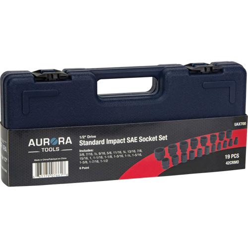 Jeu de douilles SAE, 19 Mcx, Chocs, Prise de 1/2" Seaboard Timber Mart