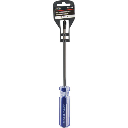 Blue Transparent Striped Philips Screwdriver, #3, Plastic Handle Seaboard Timber Mart