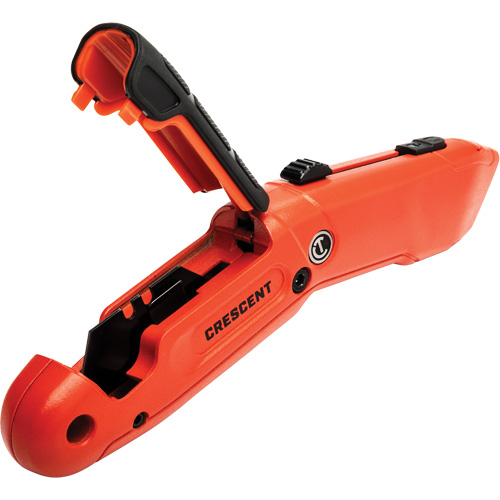 Auto-Retracting Safety Knife, 1", Steel, Aluminum Handle Seaboard Timber Mart