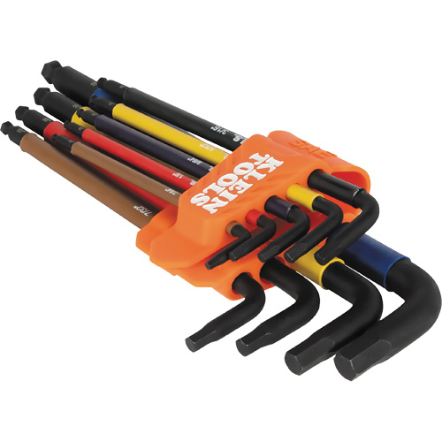 Jeu de cl&eacute; hex de style L extra longues et chromocod&eacute;es avec support, 9 mcx, Imp&eacute;rial Seaboard Timber Mart
