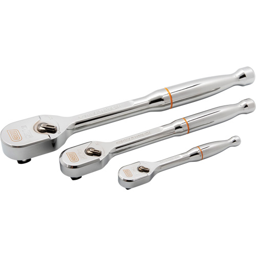 1/4", 3/8" & 1/2" Drive 120XP Full Polish Teardrop Ratchet Set Seaboard Timber Mart