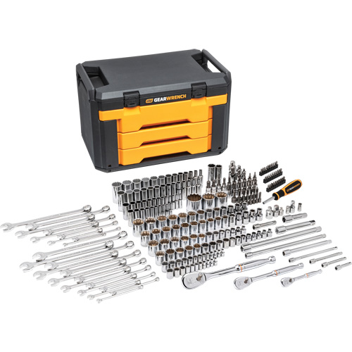12-Point Mechanics Tool Set in 3 Drawer Storage Box Seaboard Timber Mart