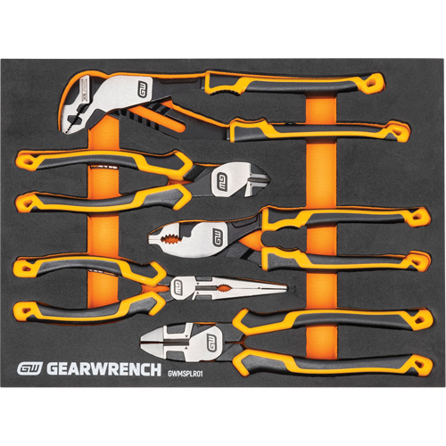 PITBULL Cushion Grip Pliers Set in Foam Storage Tray, 5 Pieces Seaboard Timber Mart