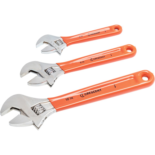 Cushion Grip Wrench Set, Adjustable, 3 Pieces Seaboard Timber Mart