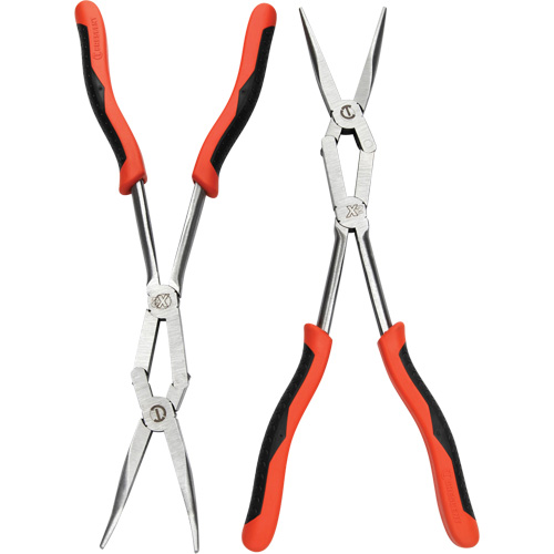 X2 Straight and Bent Long Nose Dual Material Plier Set, 2 Pieces Seaboard Timber Mart