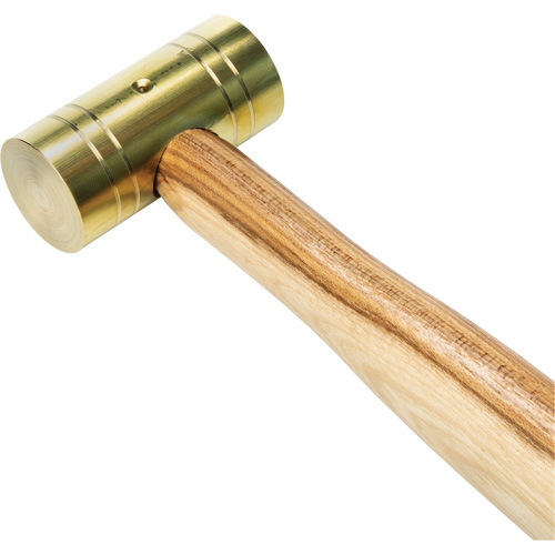 Marteau en laiton avec manche en noyer, Poids de la t&ecirc;te 1 lb, 11" lo Seaboard Timber Mart