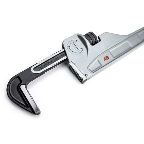 Cl&eacute; &agrave; tuyaux, Cap des m&acirc;choires 6", Longueur 48", Fini Rev&ecirc;tement en poudre, Prise Non-ergonomique Seaboard Timber Mart