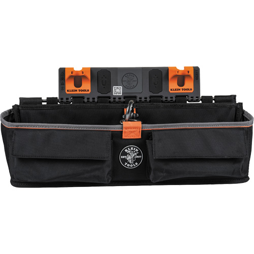 Bucket Work CentreS-Hook Large Pouch Module, Nylon, 3 Pockets, Black/Orange Seaboard Timber Mart