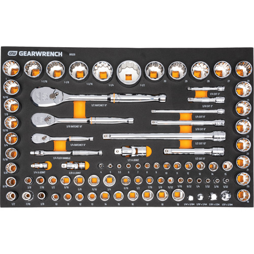 Jeu d'outils de m&eacute;canicien dans des plateaux modulaires en mousse avec conteneur de rangement, 194 morceaux Seaboard Timber Mart
