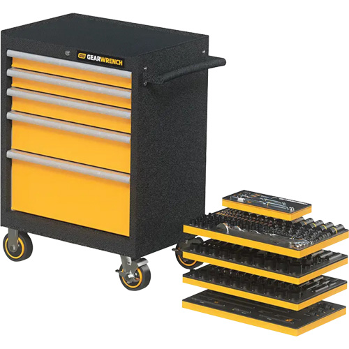 Jeu d'outils de m&eacute;canicien dans des plateaux modulaires en mousse avec conteneur de rangement, 247 morceaux Seaboard Timber Mart