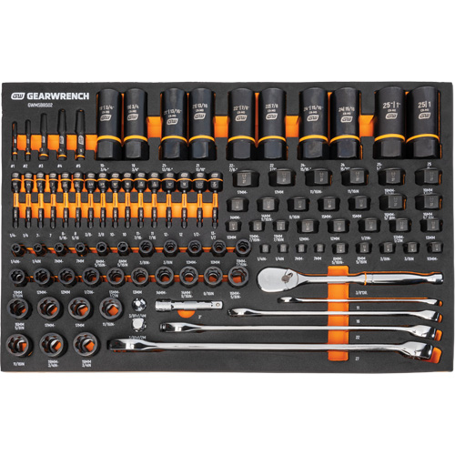 Jeu d'outils de m&eacute;canicien dans des plateaux modulaires en mousse avec conteneur de rangement, 247 morceaux Seaboard Timber Mart