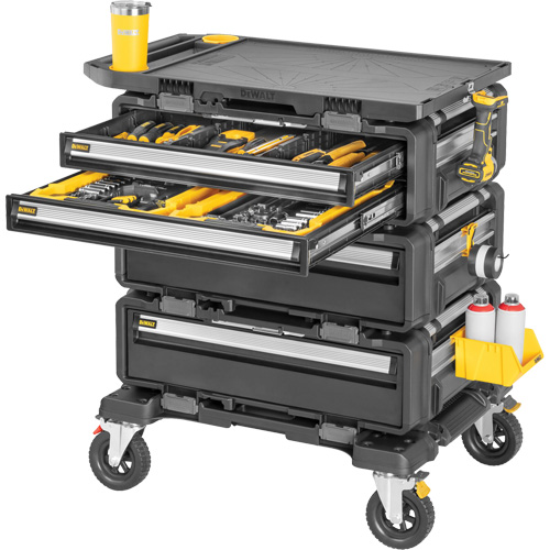Poste de travail modulaire 5-en-1 TOUGHSYSTEM 2.0 DXL, 34" x 25-4/5" x 39", Noir/Jaune Seaboard Timber Mart