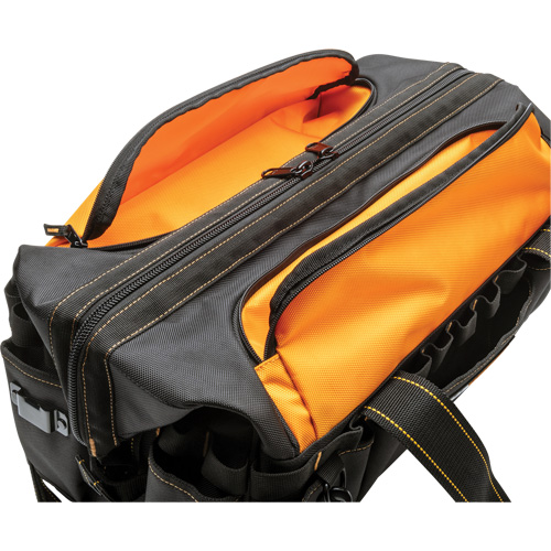 Sac &agrave; outils de 20" pour les professionnels, Nylon, 33 pochettes, Noir/Orange Seaboard Timber Mart