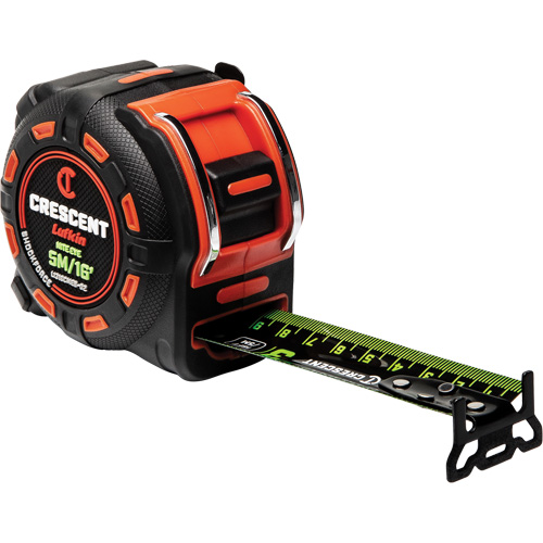 Ruban &agrave; mesurer Shockforce NITE EYE, 1-1/4" x 16'/5 m, Marques de goujon M&eacute;trique/SAE Seaboard Timber Mart