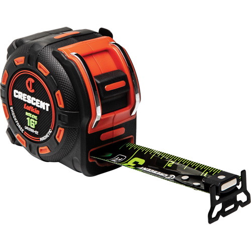 Shockforce NITE EYE Magnetic Tape Measure, 1-1/4" x 16', SAE Graduations Seaboard Timber Mart