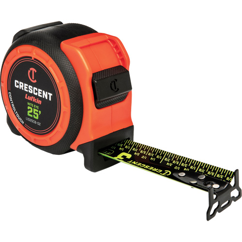  CONTROLTOUCH NITE EYE Tape Measure, 1-3/16" x 25', SAE Graduations Seaboard Timber Mart