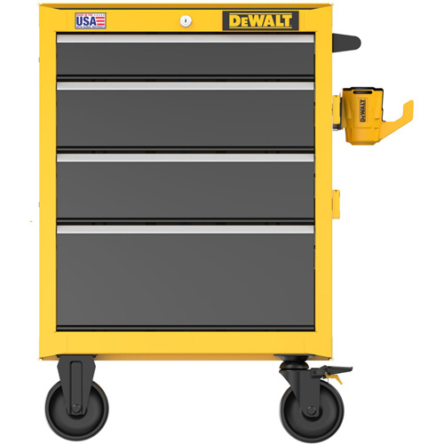 Coffre &agrave; outil roulant robuste, 4 tiroirs, 26" la x Jaune Seaboard Timber Mart
