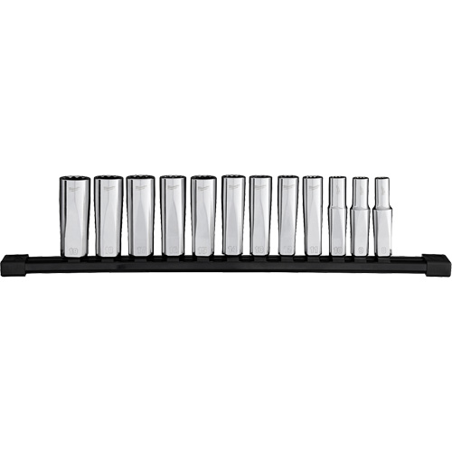 12-Point Deep Well Metric Socket Set, 12 Pcs, 3/8" Drive Size, Deep Seaboard Timber Mart