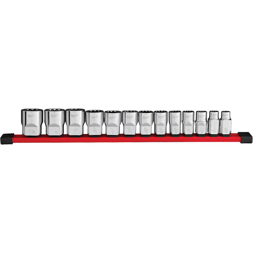 12-Point SAE Socket Set, 13 Pcs, 1/2" Drive Size Seaboard Timber Mart
