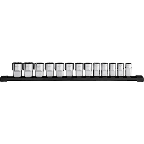 Jeu de douilles m&eacute;triques &agrave; 12 pans, 13 Mcx, Prise de 1/2" Seaboard Timber Mart