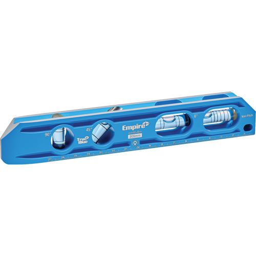 TRUE BLUE&reg; Die Cast Torpedo Level, 8" L, Aluminum, 4 Vials, Magnetic Seaboard Timber Mart