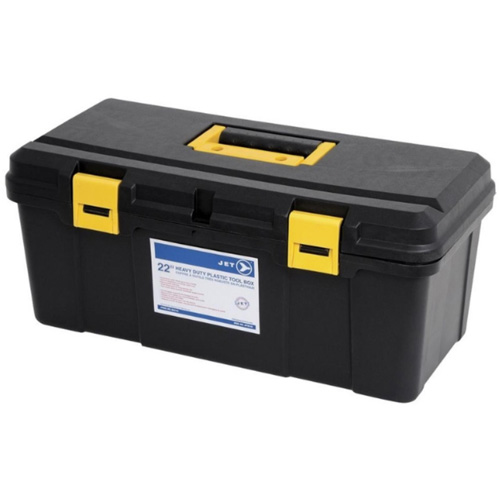 JPTB-22 Plastic Hand Tool Box, 22" W x 10-1/4" D x 9-1/2" H, Black Seaboard Timber Mart
