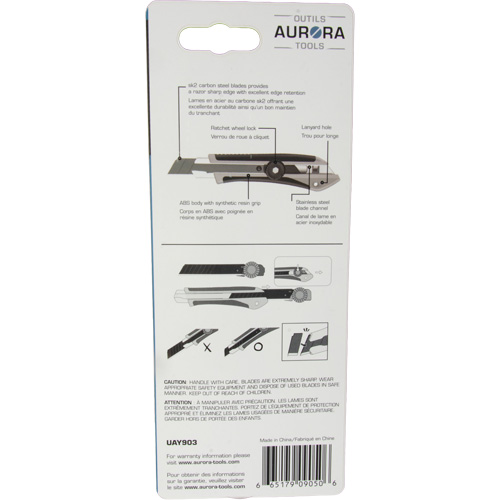 18mm Professional Knife, Stainless Steel, Heavy-Duty, Rubber Handle Seaboard Timber Mart