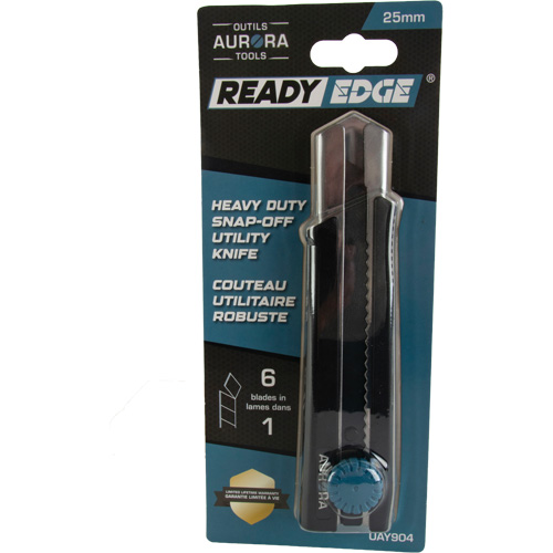 25mm Retractable Knife, Stainless Steel, Heavy-Duty, Rubber Handle Seaboard Timber Mart