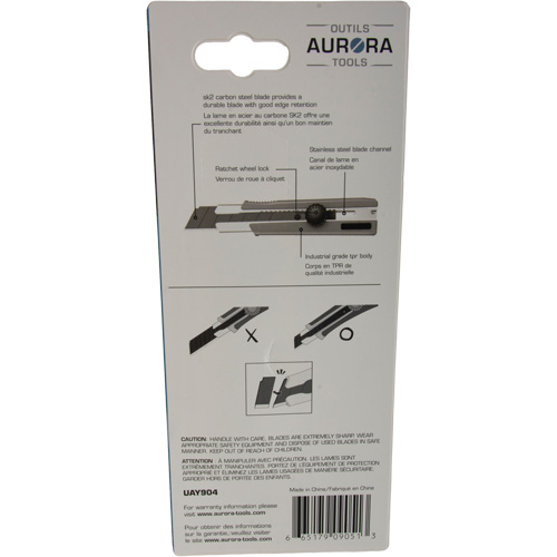 25mm Retractable Knife, Stainless Steel, Heavy-Duty, Rubber Handle Seaboard Timber Mart