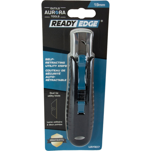Standard-Duty Retractable Safety Knife, Stainless Steel, Rubber Handle Seaboard Timber Mart