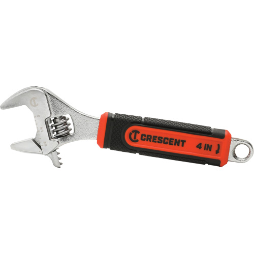 Adjustable Wrench with Quick-Fit Jaw, 4" L, 9/16"/14 mm Max Width, Chrome Seaboard Timber Mart
