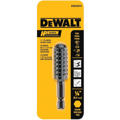 High Performance 1/2" Cylinder Rotary Rasp with 1/4" Hex Shank Seaboard Timber Mart