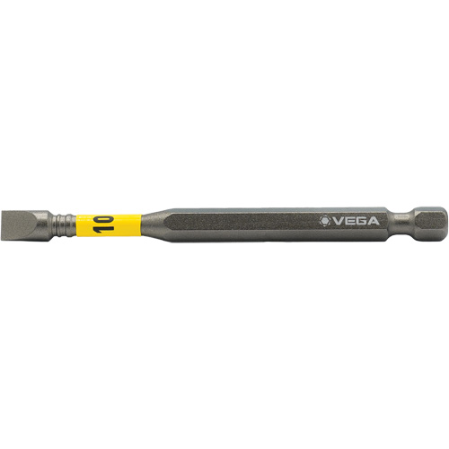 Impactech&reg; Power Bit, Slot, 10F-12R Tip, 1/4" Drive Size, 3-1/2" Length Seaboard Timber Mart