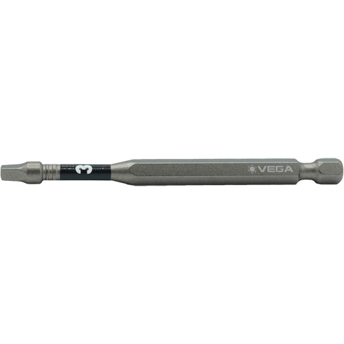 Impactech&reg; Power Bit, Square, #3 Tip, 1/4" Drive Size, 6" Length Seaboard Timber Mart