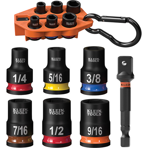 Jeu de douilles &agrave; chocs SAE pr&ecirc;t &agrave; emporter, 7 Mcx, Chocs, Prise de 3/8" Seaboard Timber Mart