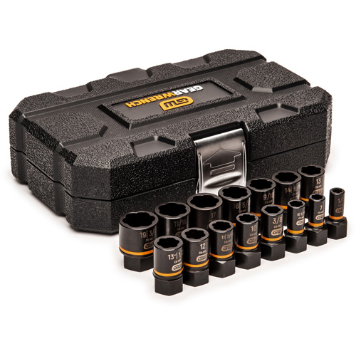 Jeu de douilles d'extraction Bolt Biter, 15 Mcx, Chocs, Prise de 1/4"/3/8" Seaboard Timber Mart